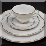 P11. Royal Doulton gold rimmed “Richelieu&rquo; china set. 
